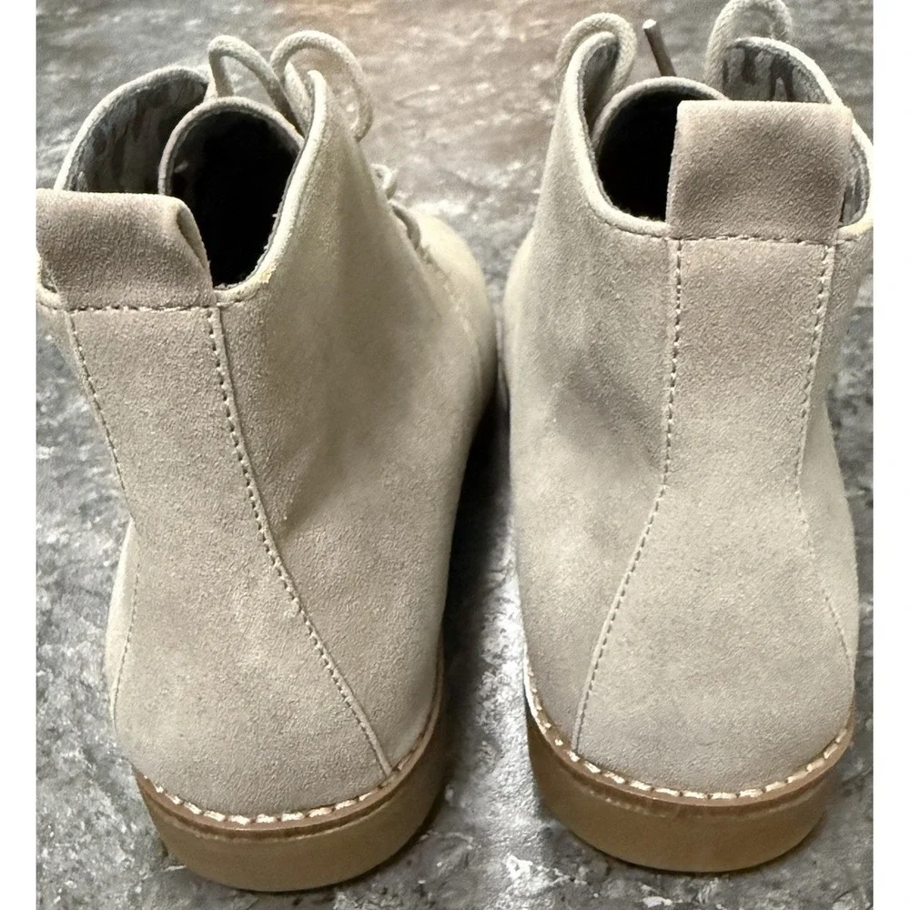 White Mountain Womens Anderson Faux Suede Chukka Booties Lt Beige Sz 7.5M